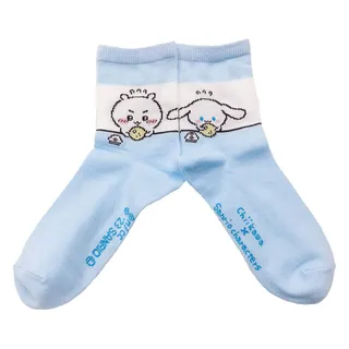 ちいかわ×サンリオキャラクターズ クルーソックス（ちいかわ＆シナモロール） レディース用