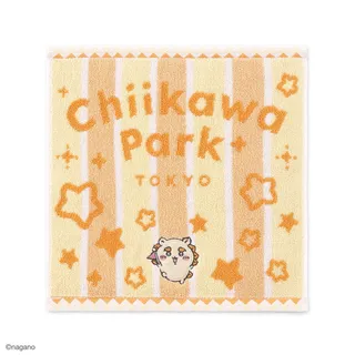 ちいかわ ちいかわパーク ストライプ ミニタオルハンカチ（オレンジ）